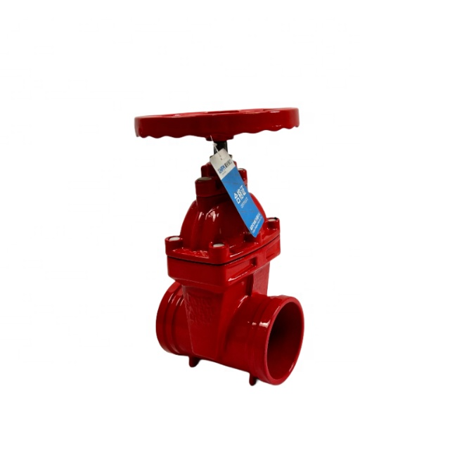 Grooved soft seal gate valve